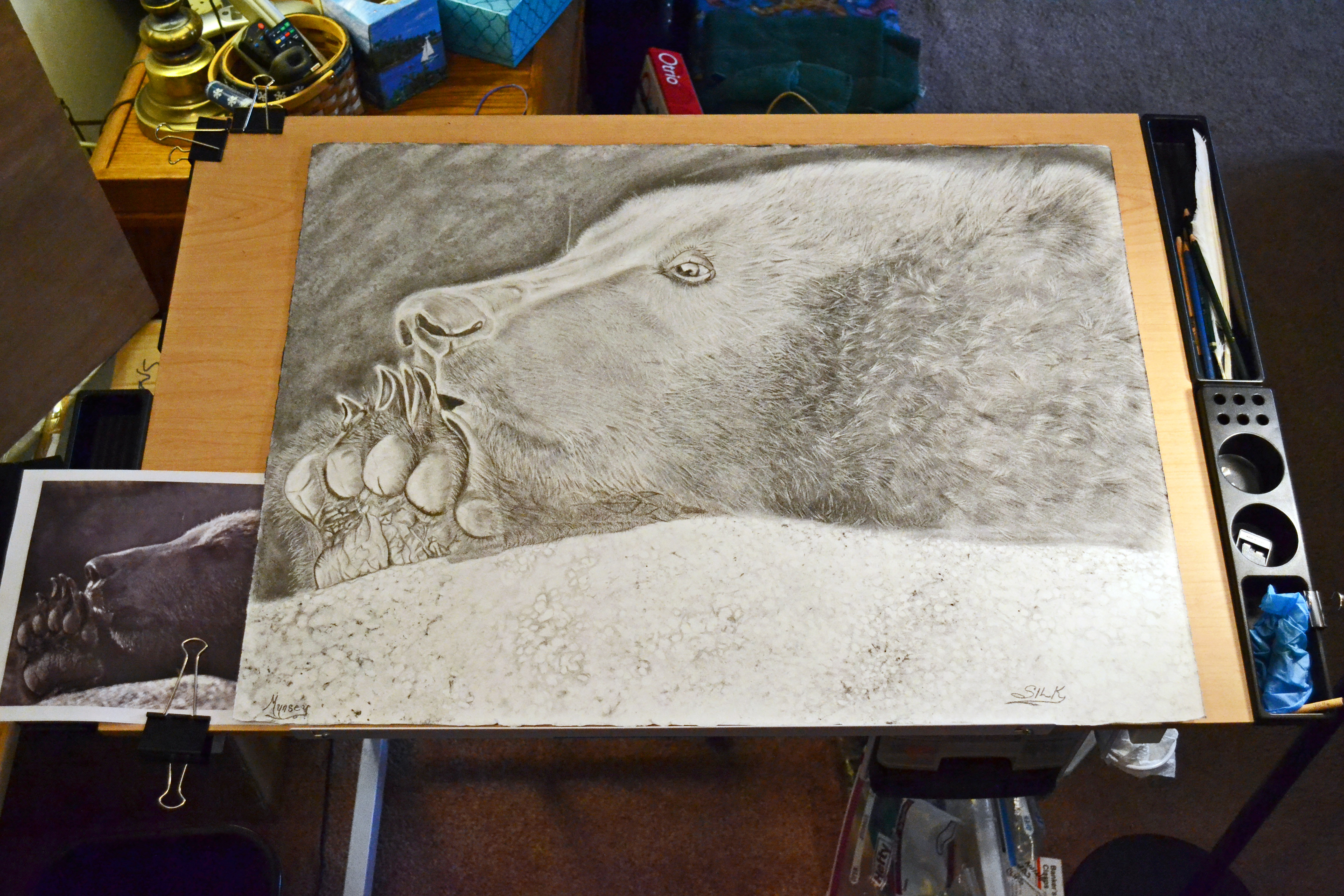 DSC_9527 charcoal drawing titled Munsey